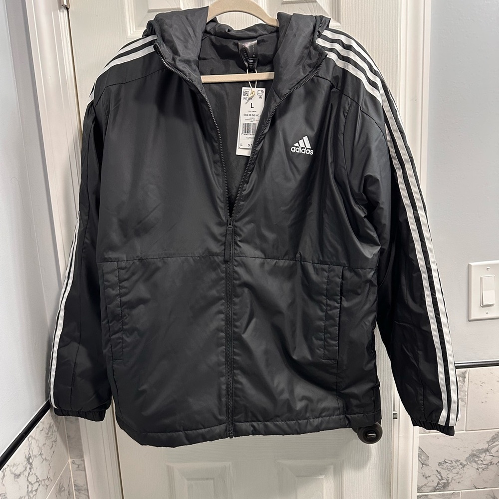 Men's Essentials 3-Stripes Insulated Hooded Jacket